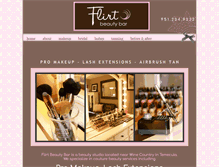 Tablet Screenshot of flirtbeautybar.com